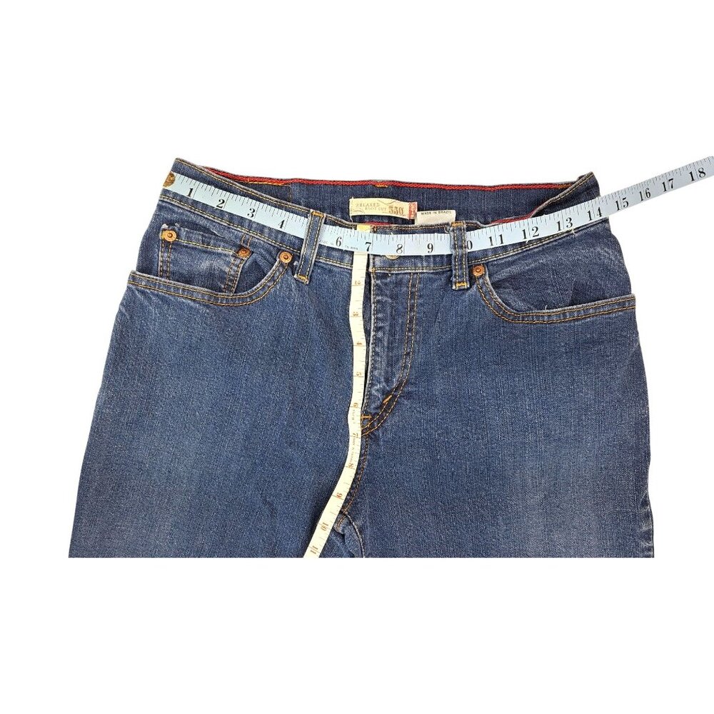 Levi's 550 Women Relaxed Boot Cut Jeans Size 8M Blue Denim Pants Dark Wash - Picture 5 of 6